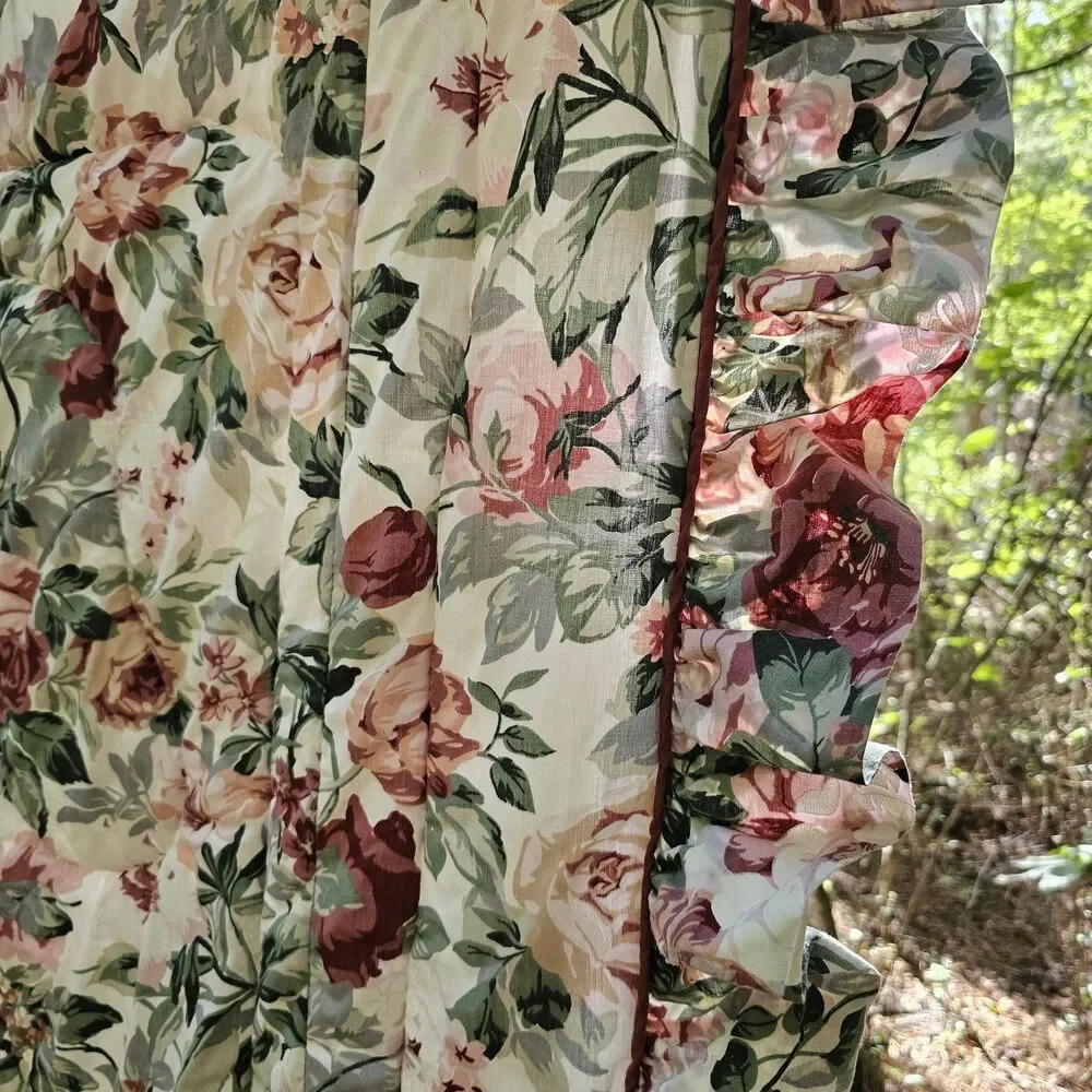 Croscill Arbor Rose Vintage Twin Comforter & Sham Set Floral Ruffled Cottage
